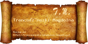 Trencsánszki Magdolna névjegykártya