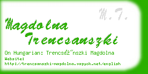magdolna trencsanszki business card